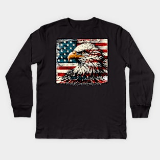 Usa Flag Kids Long Sleeve T-Shirt